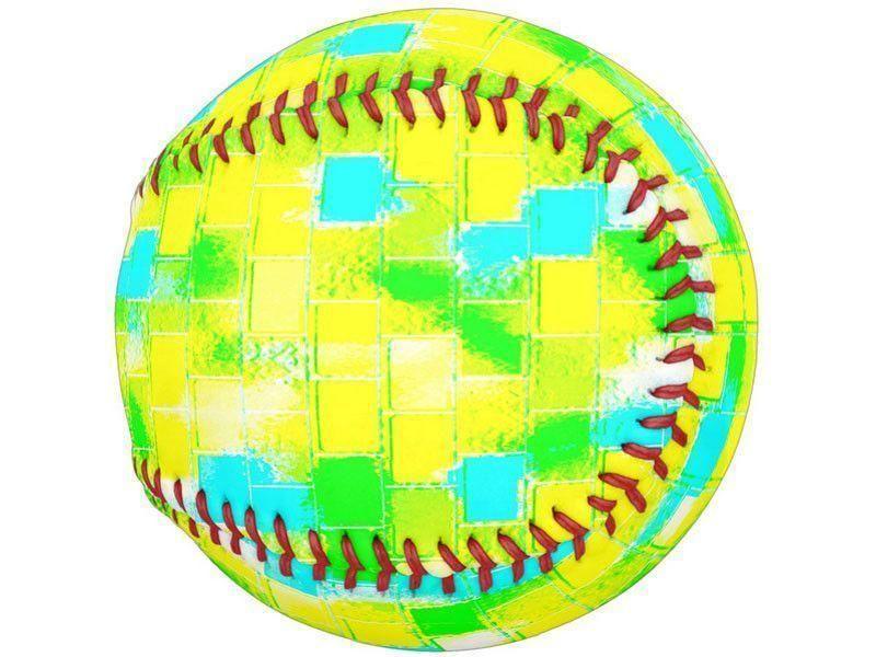 Softballs-BRICK WALL SMUDGED Softballs-Greens &amp; Yellows &amp; Light Blues-from COLORADDICTED.COM-