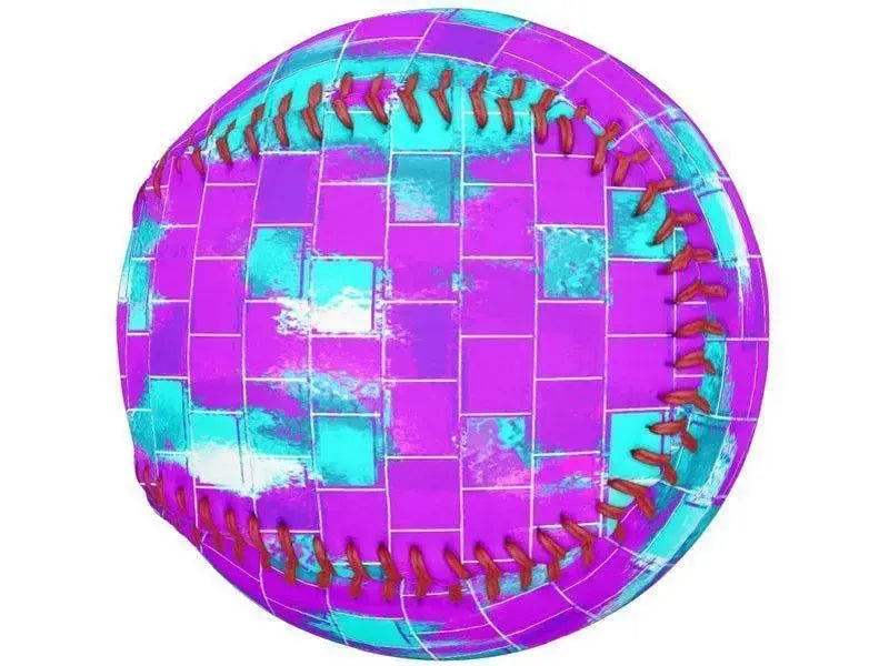 Softballs-BRICK WALL SMUDGED Softballs-Purples & Violets & Turquoises-from COLORADDICTED.COM-