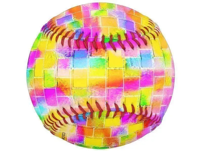 Softballs-BRICK WALL SMUDGED Softballs-Multicolor Light-from COLORADDICTED.COM-