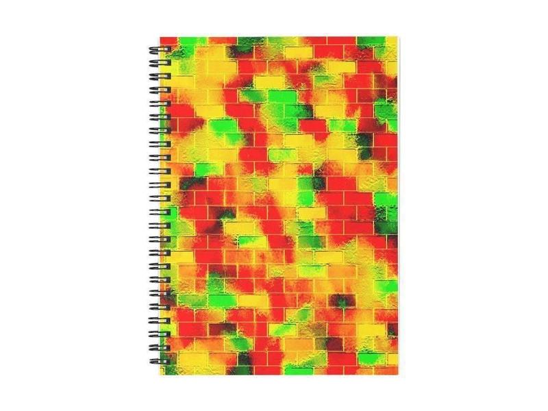Spiral Notebooks-BRICK WALL SMUDGED Spiral Notebooks-from COLORADDICTED.COM-