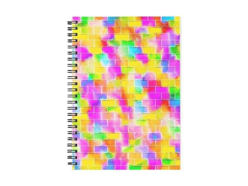 Spiral Notebooks-BRICK WALL SMUDGED Spiral Notebooks-from COLORADDICTED.COM-
