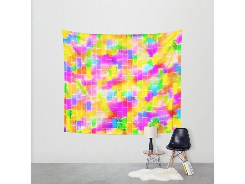 Wall Tapestries-BRICK WALL SMUDGED Wall Tapestries-from COLORADDICTED.COM-