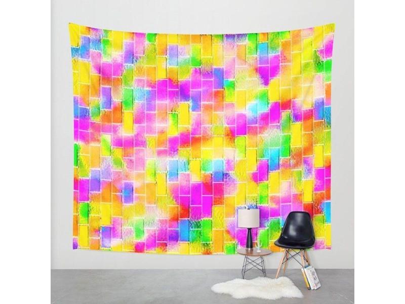 Wall Tapestries-BRICK WALL SMUDGED Wall Tapestries-from COLORADDICTED.COM-