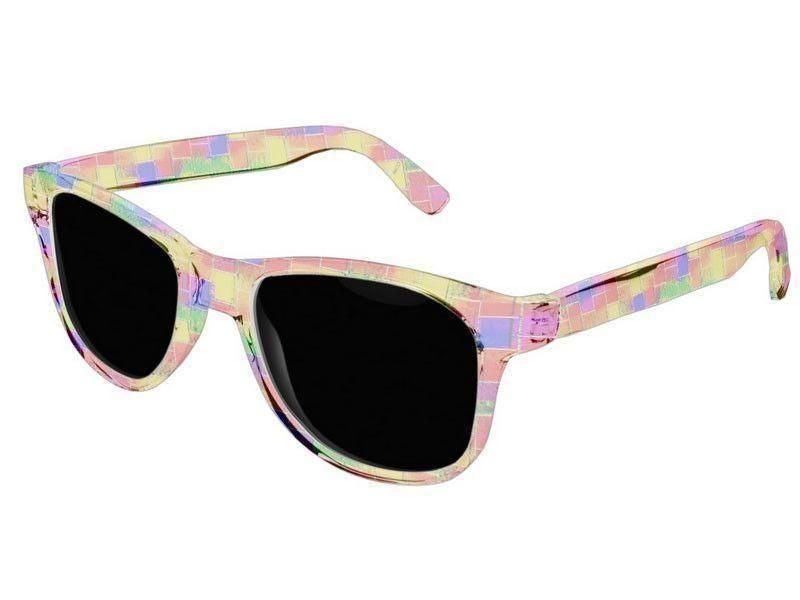 Wayfarer Sunglasses-BRICK WALL SMUDGED Wayfarer Sunglasses (transparent background)-Multicolor Bright-from COLORADDICTED.COM-