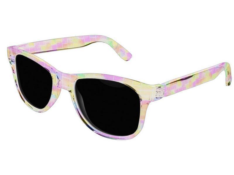 Wayfarer Sunglasses-BRICK WALL SMUDGED Wayfarer Sunglasses (transparent background)-Multicolor Light-from COLORADDICTED.COM-