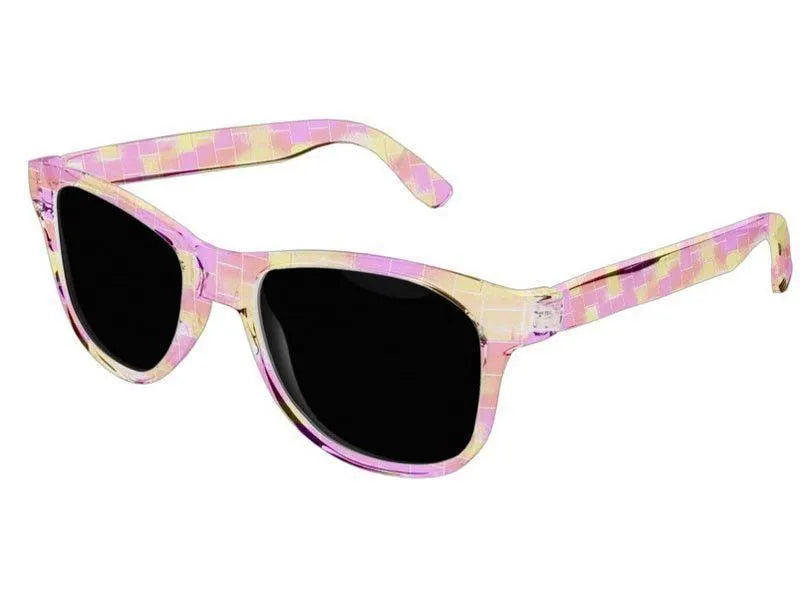 Wayfarer Sunglasses-BRICK WALL SMUDGED Wayfarer Sunglasses (transparent background)-Reds, Oranges, Yellows &amp; Fuchsias-from COLORADDICTED.COM-