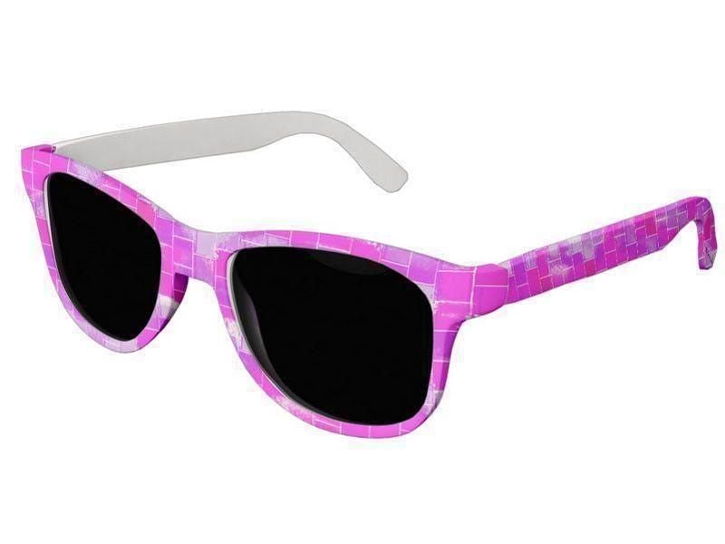 Wayfarer Sunglasses-BRICK WALL SMUDGED Wayfarer Sunglasses (white background)-Purples, Violets &amp; Fuchsias-from COLORADDICTED.COM-