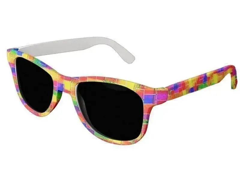 Wayfarer Sunglasses-BRICK WALL SMUDGED Wayfarer Sunglasses (white background)-from COLORADDICTED.COM-