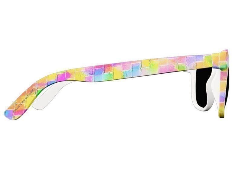 Wayfarer Sunglasses-BRICK WALL SMUDGED Wayfarer Sunglasses (white background)-from COLORADDICTED.COM-