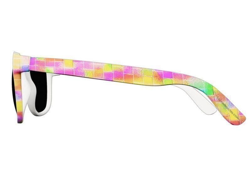 Wayfarer Sunglasses-BRICK WALL SMUDGED Wayfarer Sunglasses (white background)-from COLORADDICTED.COM-
