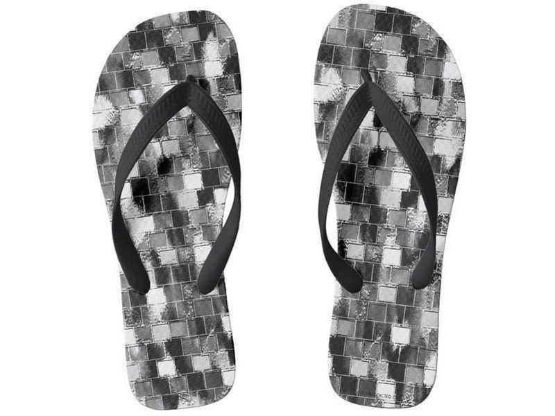 Flip Flops-BRICK WALL SMUDGED Wide-Strap Flip Flops-from COLORADDICTED.COM-