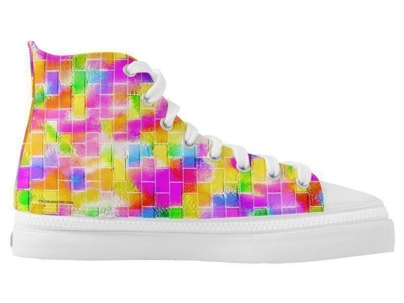 ZipZ High-Top Sneakers-BRICK WALL SMUDGED ZipZ High-Top Sneakers-from COLORADDICTED.COM-