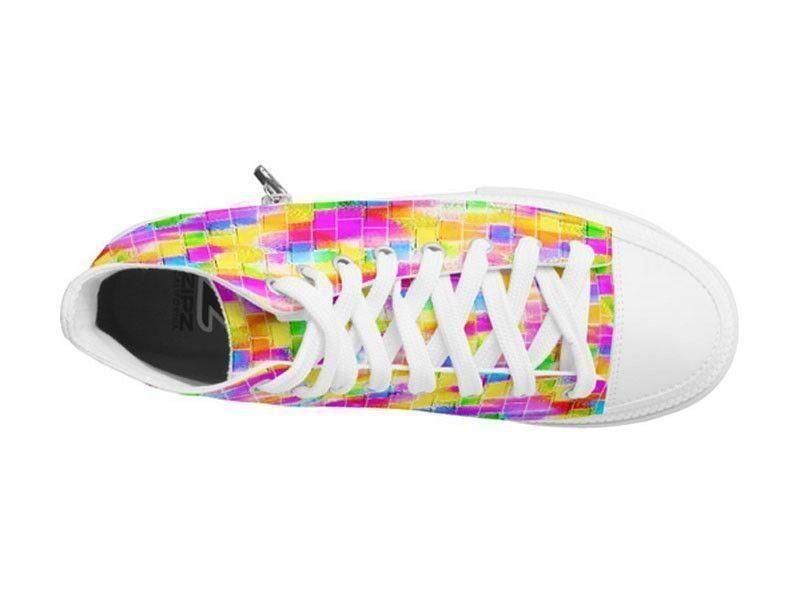 ZipZ High-Top Sneakers-BRICK WALL SMUDGED ZipZ High-Top Sneakers-from COLORADDICTED.COM-