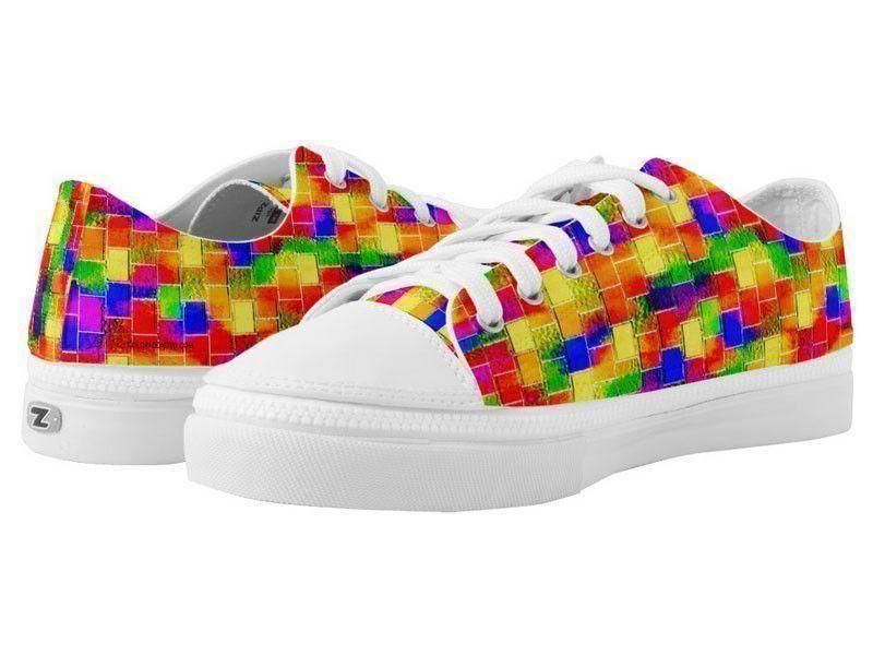 ZipZ Low-Top Sneakers-BRICK WALL SMUDGED ZipZ Low-Top Sneakers-Multicolor Bright-from COLORADDICTED.COM-