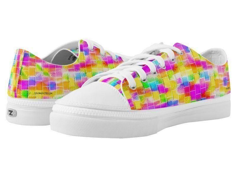 ZipZ Low-Top Sneakers-BRICK WALL SMUDGED ZipZ Low-Top Sneakers-Multicolor Light-from COLORADDICTED.COM-