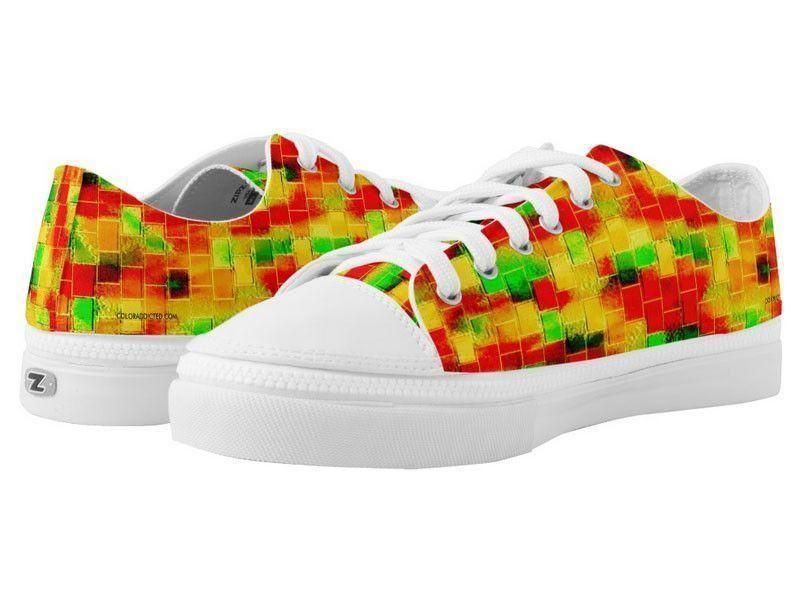 ZipZ Low-Top Sneakers-BRICK WALL SMUDGED ZipZ Low-Top Sneakers-Reds &amp; Oranges &amp; Yellows &amp; Greens-from COLORADDICTED.COM-