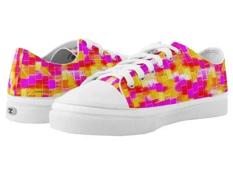 ZipZ Low-Top Sneakers-BRICK WALL SMUDGED ZipZ Low-Top Sneakers-from COLORADDICTED.COM-