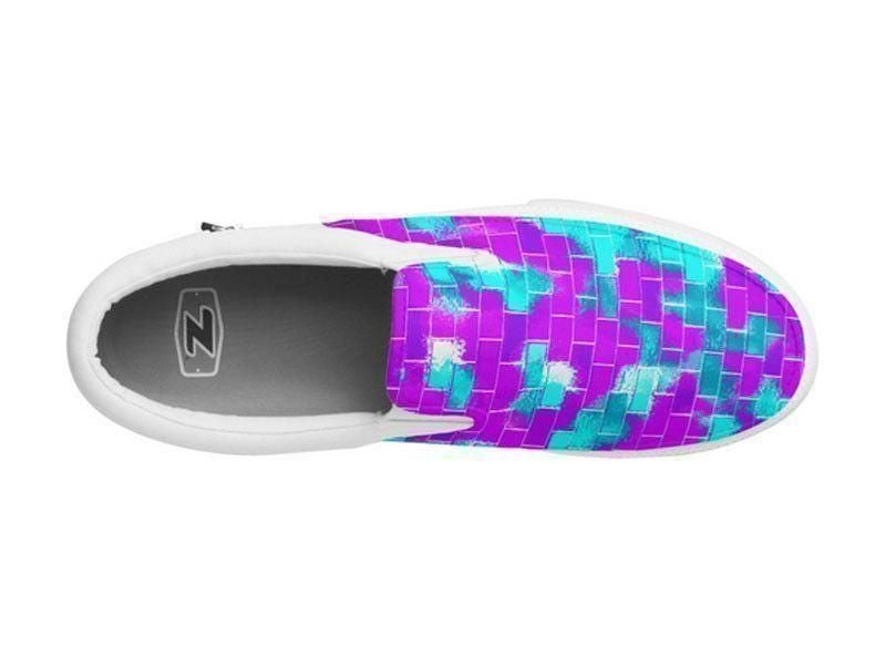 ZipZ Slip-On Sneakers-BRICK WALL SMUDGED ZipZ Slip-On Sneakers-from COLORADDICTED.COM-