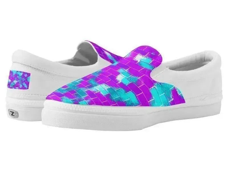 ZipZ Slip-On Sneakers-BRICK WALL SMUDGED ZipZ Slip-On Sneakers-from COLORADDICTED.COM-