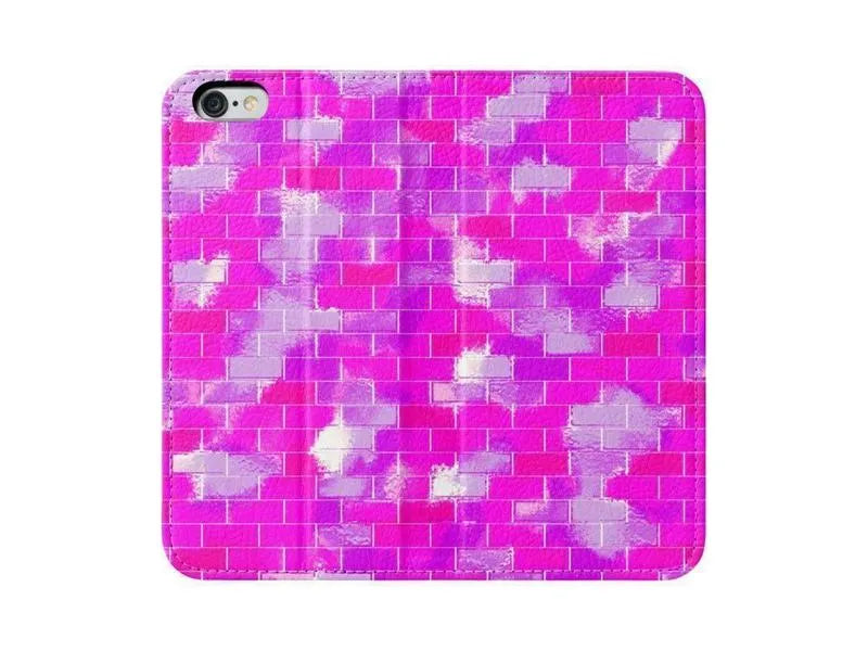 iPhone Wallets-BRICK WALL SMUDGED iPhone Wallets-Purples & Violets & Fuchsias-from COLORADDICTED.COM-