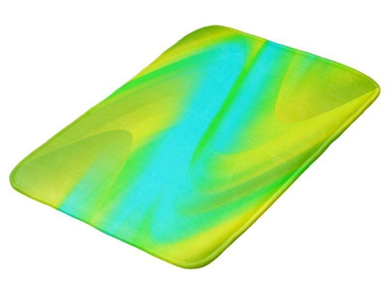 Bath Mats-DREAM PATH Bath Mats-Greens, Yellows &amp; Light Blues-from COLORADDICTED.COM-