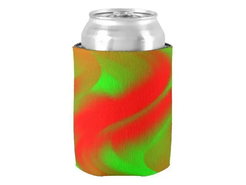 Can Cooler Sleeves – Can Koozies-DREAM PATH Bottle & Can Cooler Sleeves – Bottle & Can Koozies-Greens & Reds-from COLORADDICTED.COM-