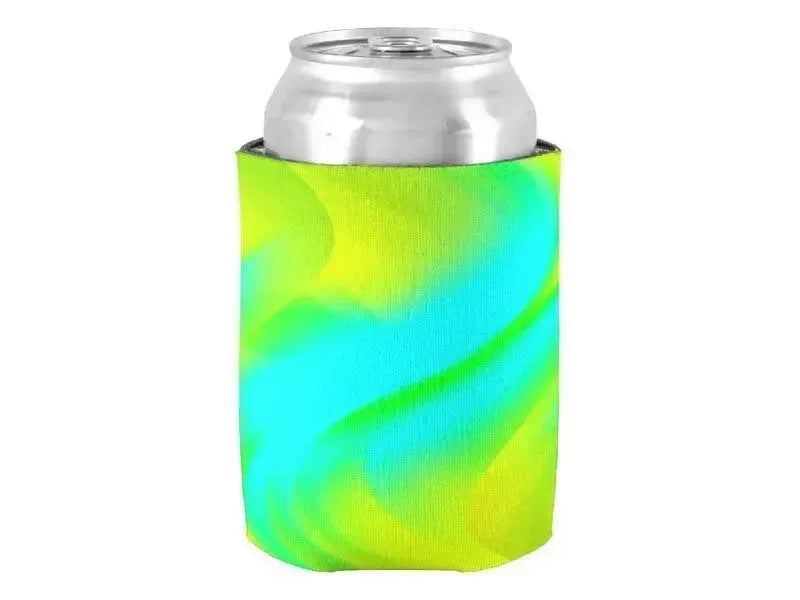 Can Cooler Sleeves – Can Koozies-DREAM PATH Bottle & Can Cooler Sleeves – Bottle & Can Koozies-Greens & Yellows & Light Blues-from COLORADDICTED.COM-