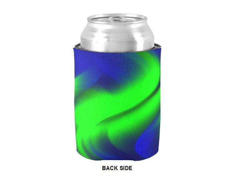 Can Cooler Sleeves – Can Koozies-DREAM PATH Bottle & Can Cooler Sleeves – Bottle & Can Koozies-Blues & Greens-from COLORADDICTED.COM-