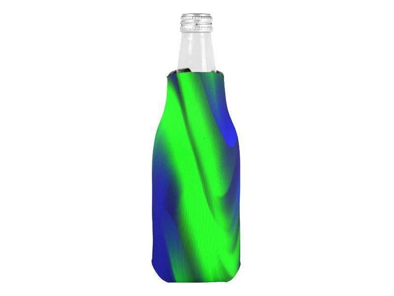 Bottle Cooler Sleeves – Bottle Koozies-DREAM PATH Bottle Cooler Sleeves – Bottle Koozies-Blues &amp; Greens-from COLORADDICTED.COM-