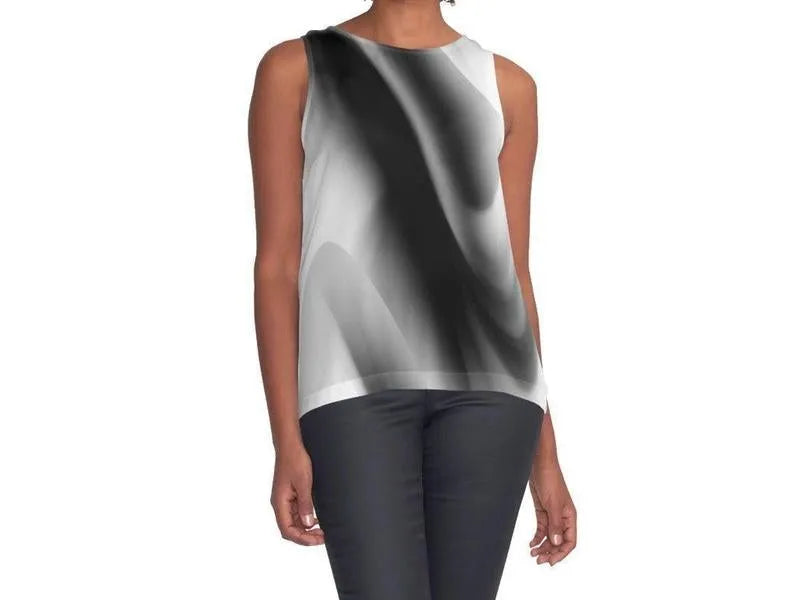 Contrast Tanks-DREAM PATH Contrast Tanks-Black & Grays & White-from COLORADDICTED.COM-