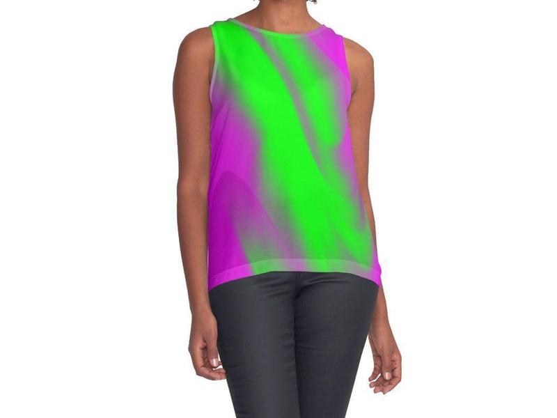 Contrast Tanks-DREAM PATH Contrast Tanks-Purples &amp; Greens-from COLORADDICTED.COM-