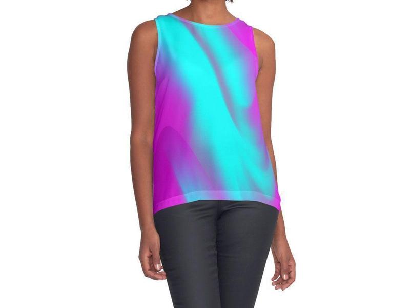 Contrast Tanks-DREAM PATH Contrast Tanks-Purples &amp; Turquoises-from COLORADDICTED.COM-