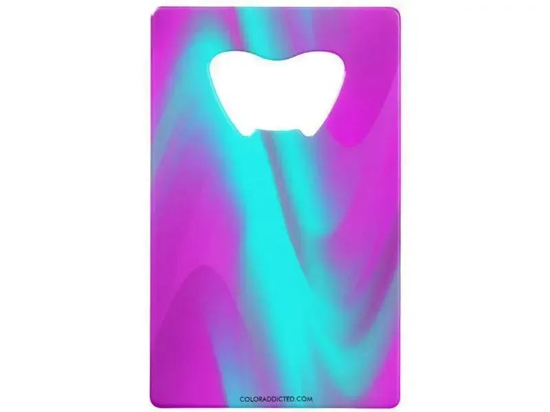 Credit Card Bottle Openers-DREAM PATH Credit Card Bottle Openers-Purples & Turquoises-from COLORADDICTED.COM-