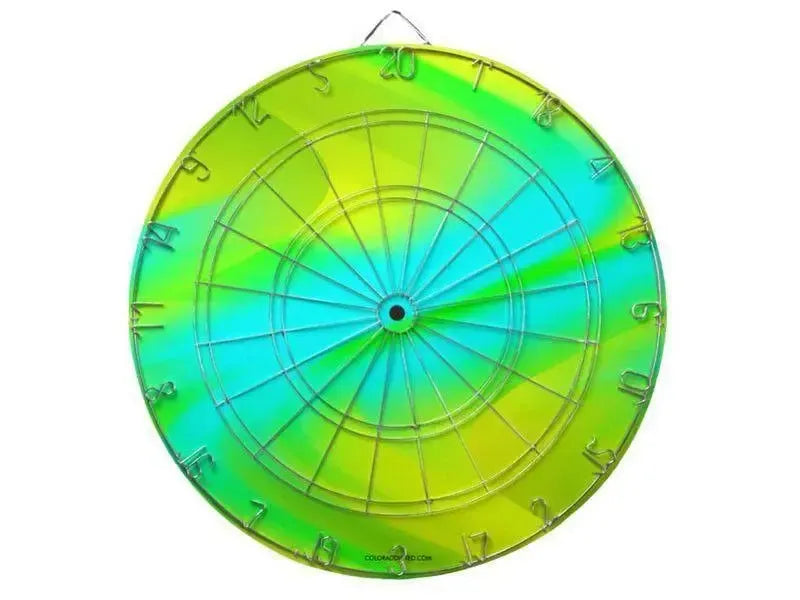 Dartboards-DREAM PATH Dartboards (includes 6 Darts)-Greens & Yellows & Light Blues-from COLORADDICTED.COM-