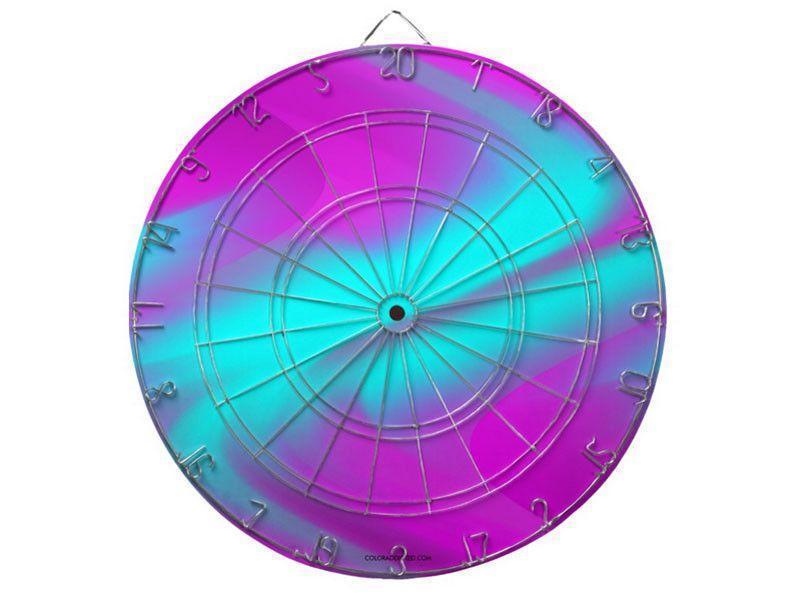 Dartboards-DREAM PATH Dartboards (includes 6 Darts)-Purples &amp; Turquoises-from COLORADDICTED.COM-