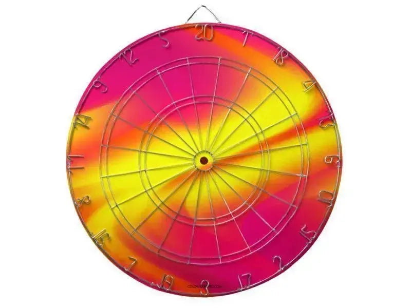 Dartboards-DREAM PATH Dartboards (includes 6 Darts)-Reds & Oranges & Fuchsias & Purples & Yellows-from COLORADDICTED.COM-