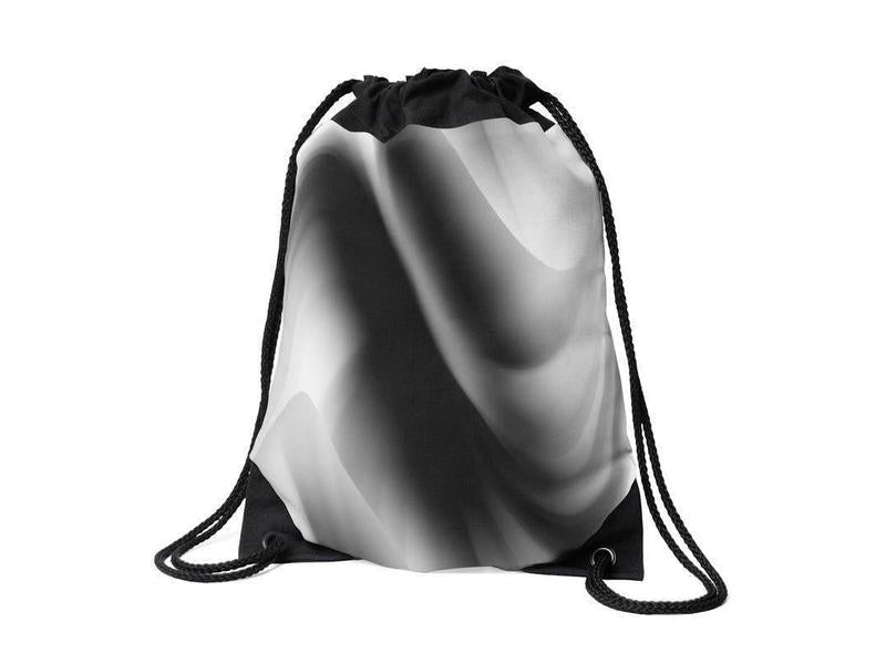 Drawstring Bags-DREAM PATH Drawstring Bags-Black &amp; Grays &amp; White-from COLORADDICTED.COM-