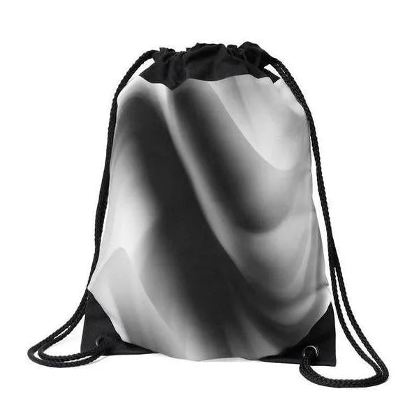 Drawstring Bags-DREAM PATH Drawstring Bags-Black & Grays & White-from COLORADDICTED.COM-