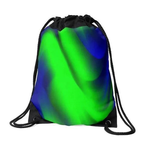 Drawstring Bags-DREAM PATH Drawstring Bags-Blues & Greens-from COLORADDICTED.COM-