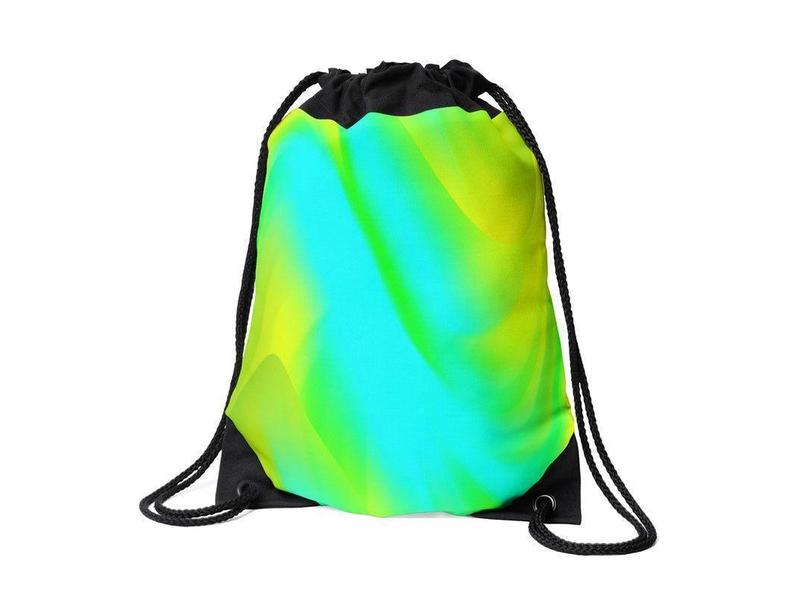 Drawstring Bags-DREAM PATH Drawstring Bags-Greens &amp; Yellows &amp; Light Blues-from COLORADDICTED.COM-