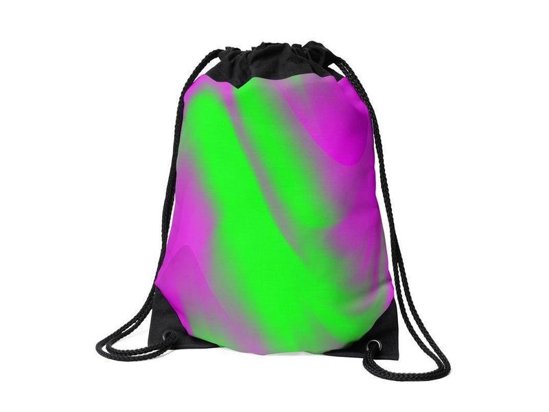 Drawstring Bags-DREAM PATH Drawstring Bags-Purples &amp; Greens-from COLORADDICTED.COM-