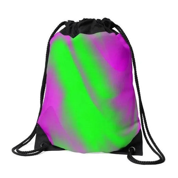 Drawstring Bags-DREAM PATH Drawstring Bags-Purples & Greens-from COLORADDICTED.COM-