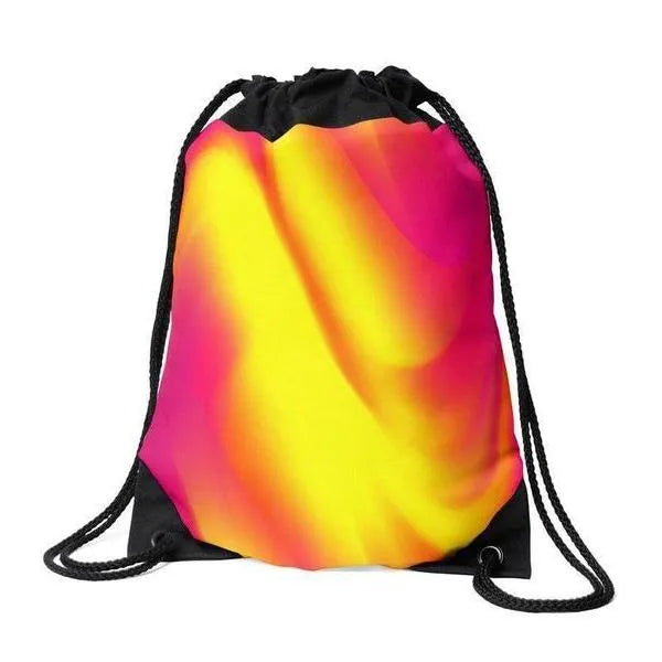 Drawstring Bags-DREAM PATH Drawstring Bags-Reds & Oranges & Fuchsias & Purples & Yellows-from COLORADDICTED.COM-