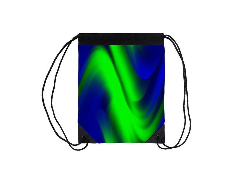 Drawstring Bags-DREAM PATH Drawstring Bags-Blues & Greens-from COLORADDICTED.COM-