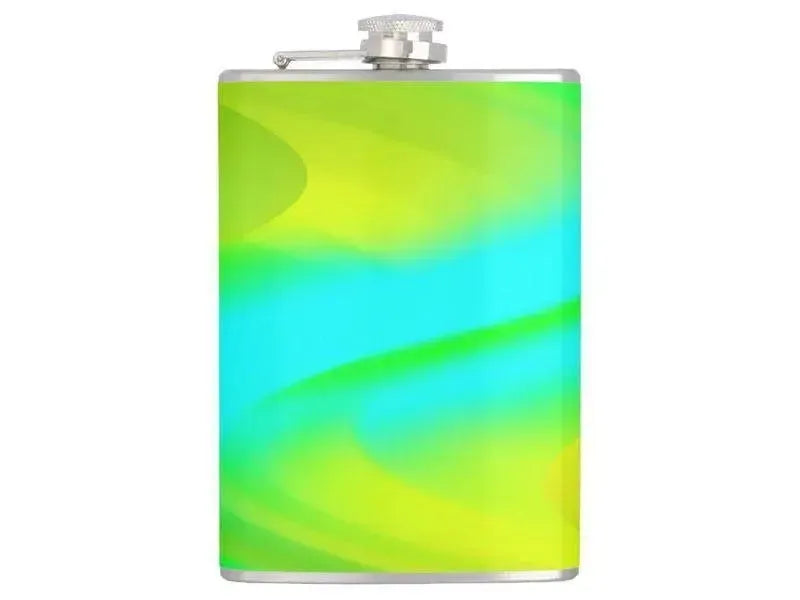 Hip Flasks-DREAM PATH Hip Flasks-Greens & Yellows & Light Blues-from COLORADDICTED.COM-