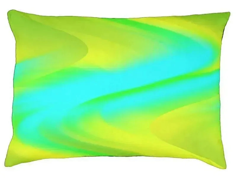 Dog Beds-DREAM PATH Indoor/Outdoor Dog Beds-Greens, Yellows & Light Blues-from COLORADDICTED.COM-