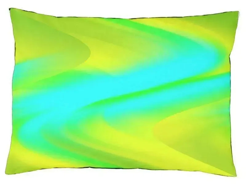 Dog Beds-DREAM PATH Indoor/Outdoor Dog Beds-Greens, Yellows & Light Blues-from COLORADDICTED.COM-