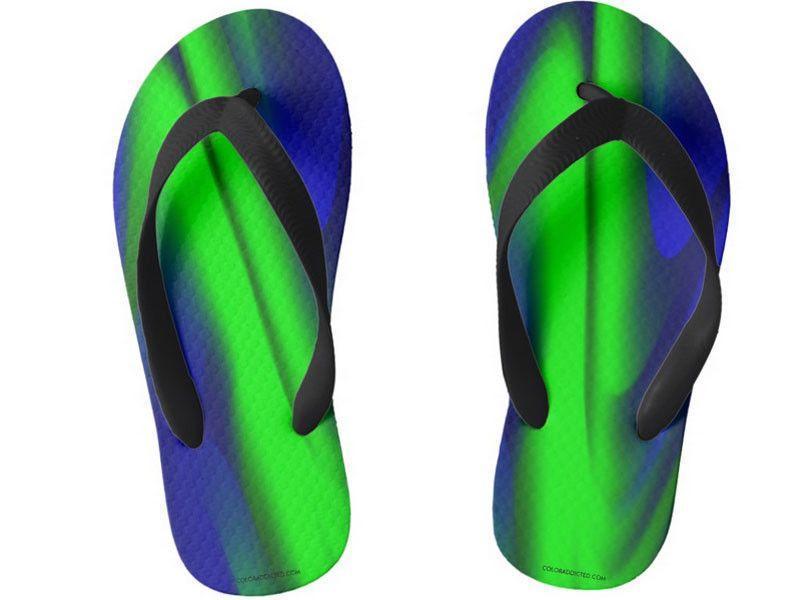 Kids Flip Flops-DREAM PATH Kids Flip Flops-Blues & Greens-from COLORADDICTED.COM-