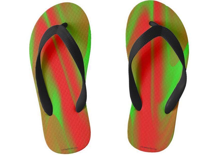 Kids Flip Flops-DREAM PATH Kids Flip Flops-Greens &amp; Reds-from COLORADDICTED.COM-