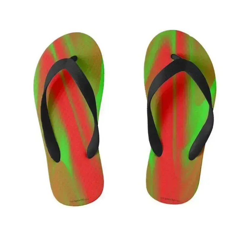 Kids Flip Flops-DREAM PATH Kids Flip Flops-Greens & Reds-from COLORADDICTED.COM-